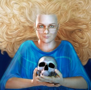 RayneHall - Fantasy Horror Author - reduced size Portrait by Fawnheart
